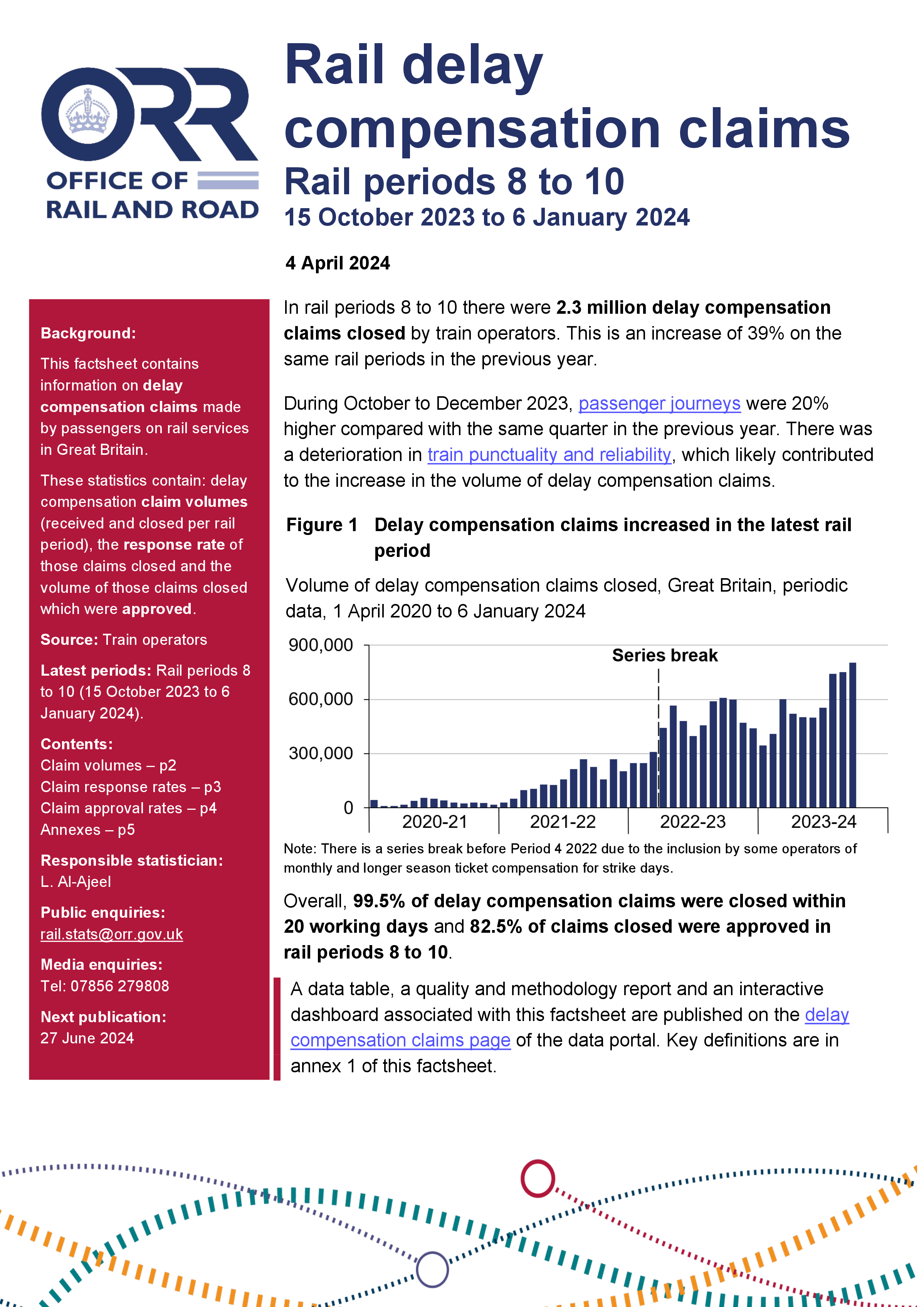 Delays compensation claims fact sheet rail periods 8 to 10